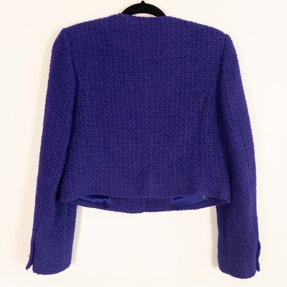 NWT Mango MNG Purple Tweed Blazer Jacket - Picture 8 of 8